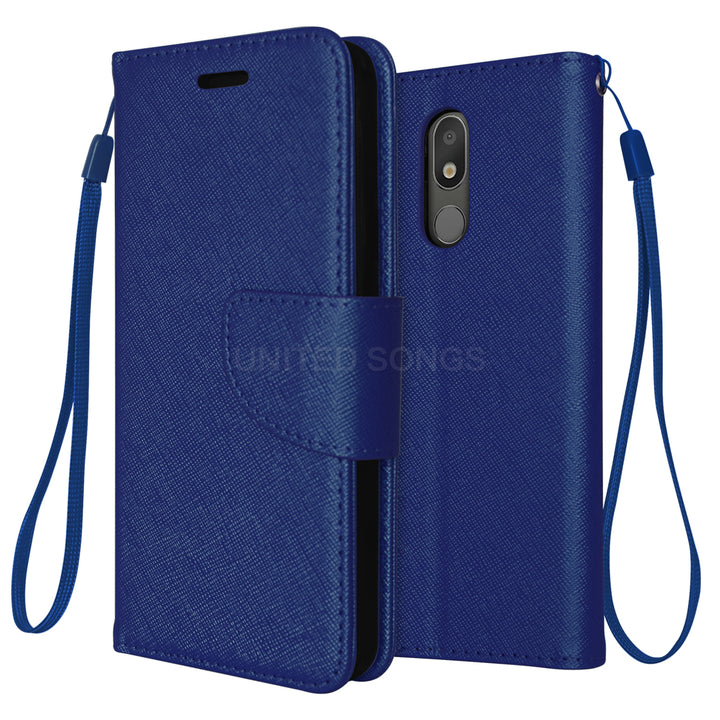 LG Aristo 4 Plus / Prime 2 / K30 (2019) Edge Folio Leather Wallet Pouch Case Cover Black Image 7