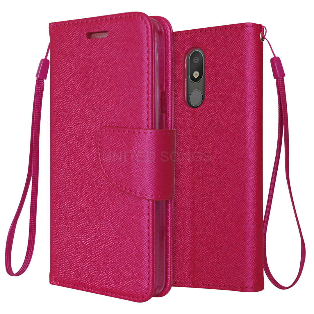 LG Aristo 4 Plus / Prime 2 / K30 (2019) Edge Folio Leather Wallet Pouch Case Cover Black Image 8