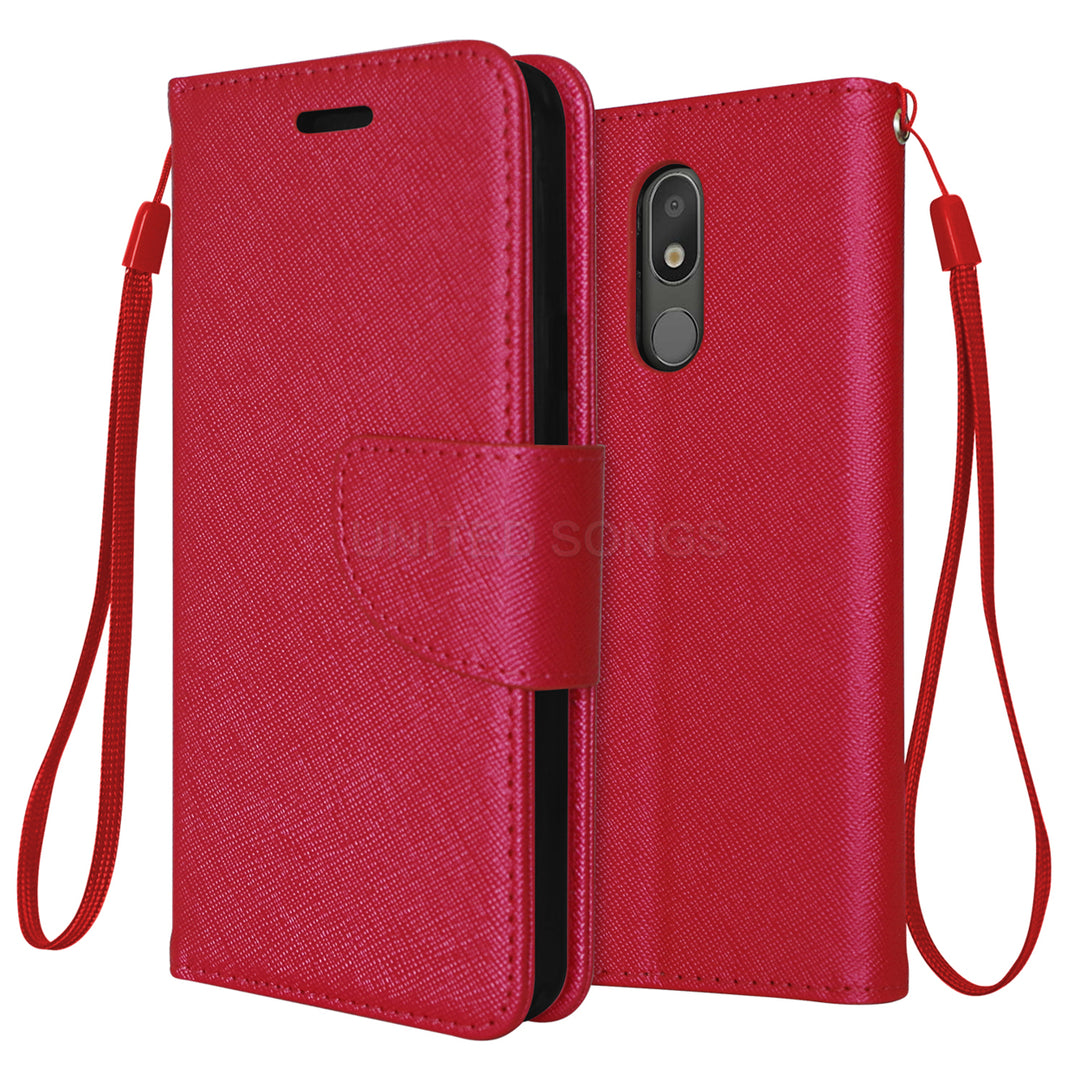 LG Aristo 4 Plus / Prime 2 / K30 (2019) Edge Folio Leather Wallet Pouch Case Cover Black Image 9