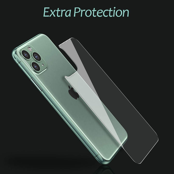 Apple iPhone 11 Pro Rear/Back Coverage Tempered Glass Protector Clear Image 2