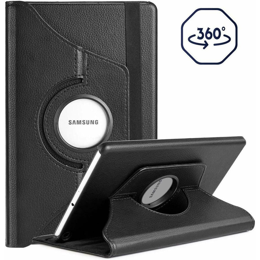 Samsung Galaxy Tab A 10.1 2019 T510 T515 Black PU Leather 360 Rotating Case Cover Image 1