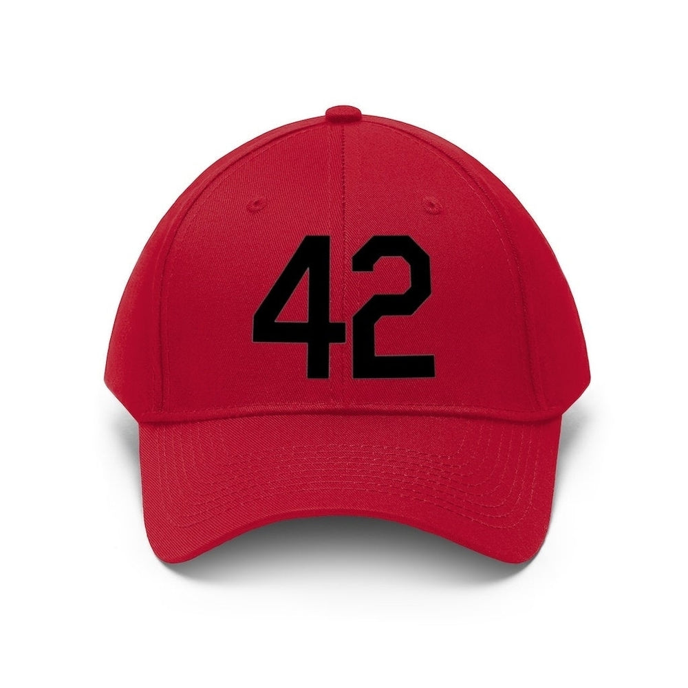 Unisex Twill Hat Number Forty Two Honoring Baseballs Barrier Breaker 42 Hat Image 2