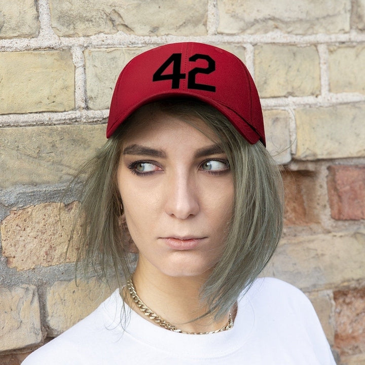 Unisex Twill Hat Number Forty Two Honoring Baseballs Barrier Breaker 42 Hat Image 4