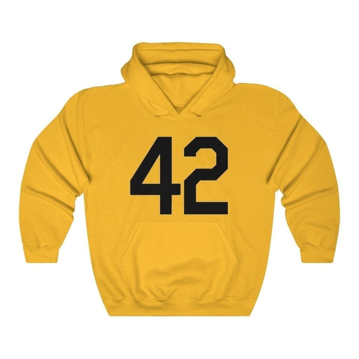 Baseball Hoodie Unisex Heavy Blend Hooded Sweatshirt Black Number Forty Two Honoring Baseballs Barrier Breaker Baseball Image 4