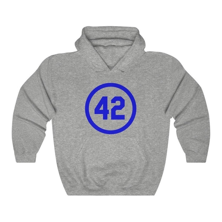 Baseball Hoodie Honoring Baseballs Barrier Breaker Famous Number 42 Baseball Forty Two Unisex Heavy Blend Hooded Image 2