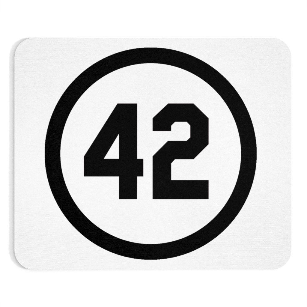 Mousepad Number Forty Two Honoring Baseballs Barrier Breaker baseball gift Image 1