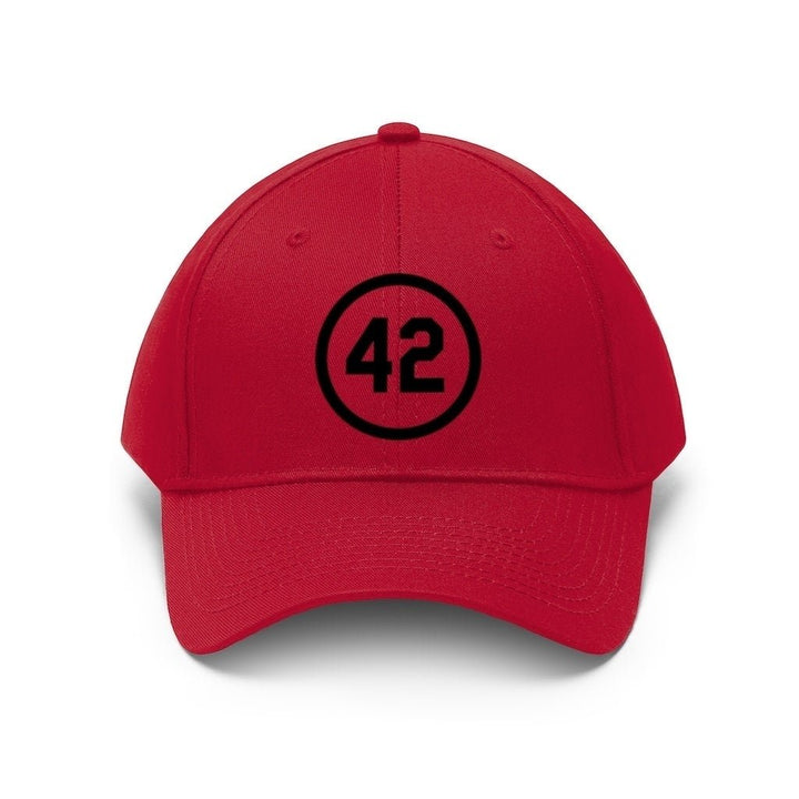 Unisex Twill Hat Number Forty Two Honoring Baseballs Barrier Breaker 42 Hat Baseball Hat Fun Hat Image 2