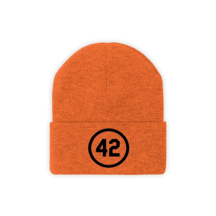 Knit Beanie Number Forty Two Honoring Baseballs Barrier Breaker 42  Stocking Cap Image 4