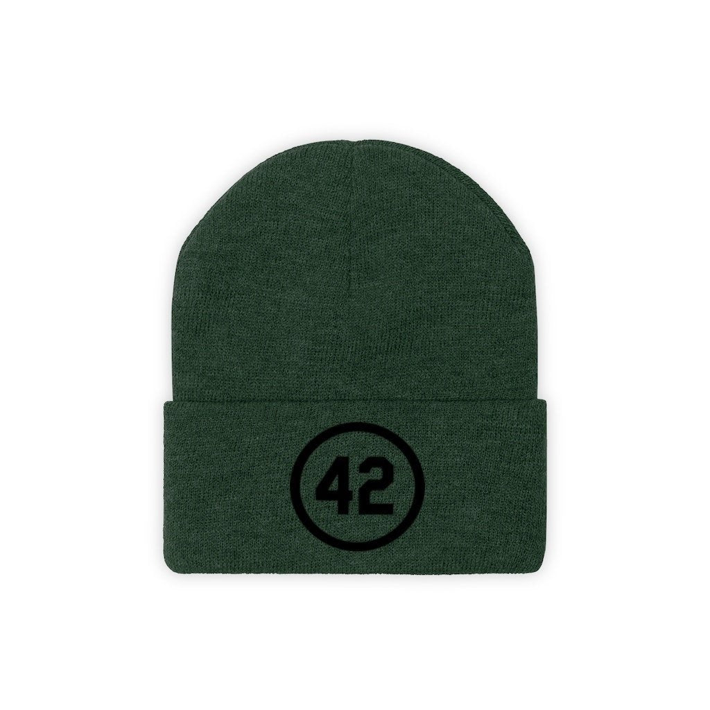 Knit Beanie Number Forty Two Honoring Baseballs Barrier Breaker 42  Stocking Cap Image 9