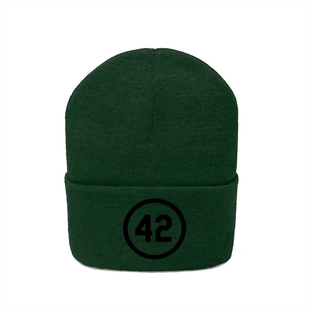 Knit Beanie Number Forty Two Honoring Baseballs Barrier Breaker 42  Stocking Cap Image 10