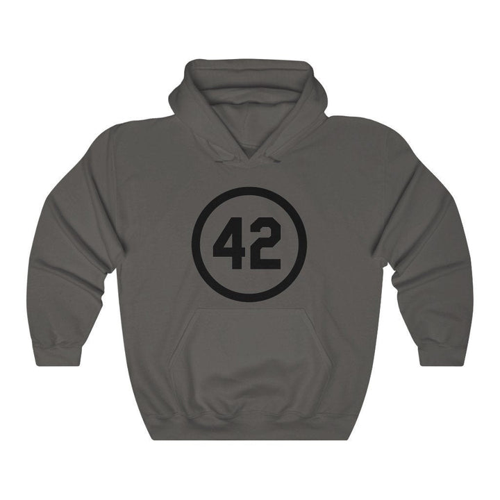 Honoring Baseballs Barrier Breaker Famous Number 42 Baseball Forty Two Unisex Heavy Blend Hooded Sweatshirt Image 6