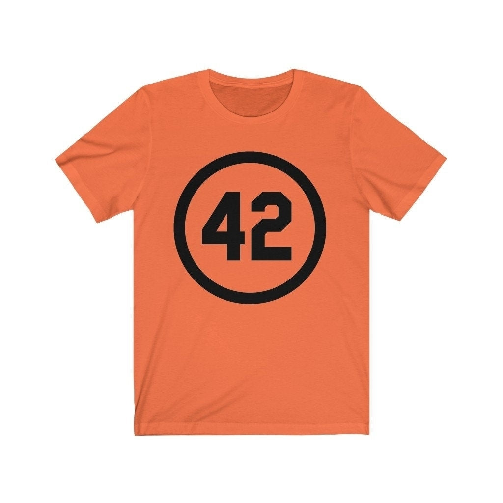 Honoring Baseballs Barrier Breaker Famous Number 42 Jersey Short Sleeve Tee Baseball Forty Two Image 4