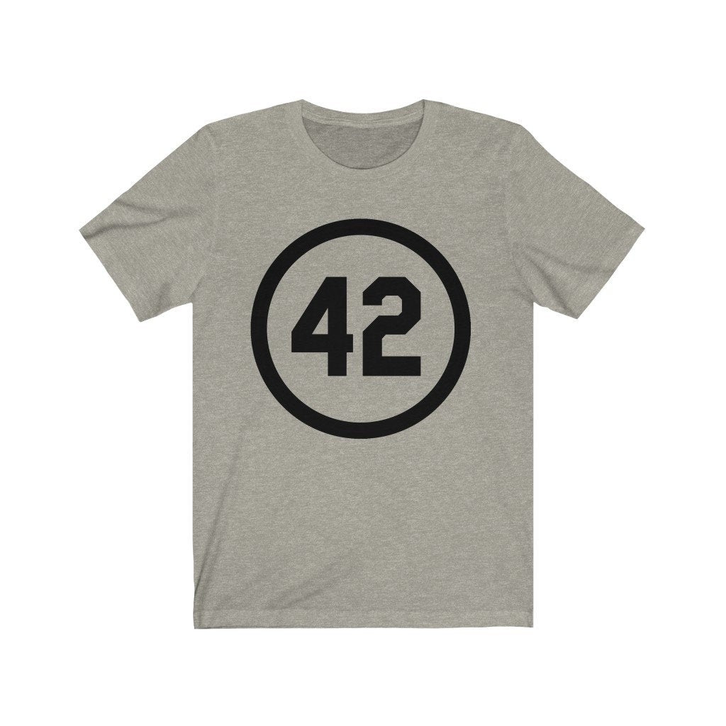 Honoring Baseballs Barrier Breaker Famous Number 42 Jersey Short Sleeve Tee Baseball Forty Two Image 4