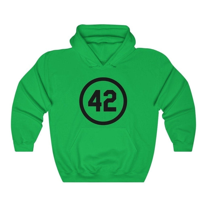 Honoring Baseballs Barrier Breaker Famous Number 42 Baseball Forty Two Unisex Heavy Blend Hooded Sweatshirt Image 4