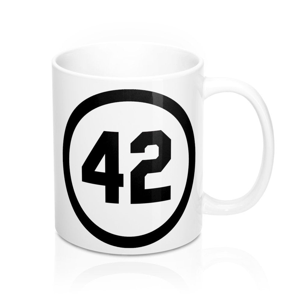 Honoring Baseballs Barrier Breaker Famous Number 42 Forty Two Coffee Mug 11oz Image 2