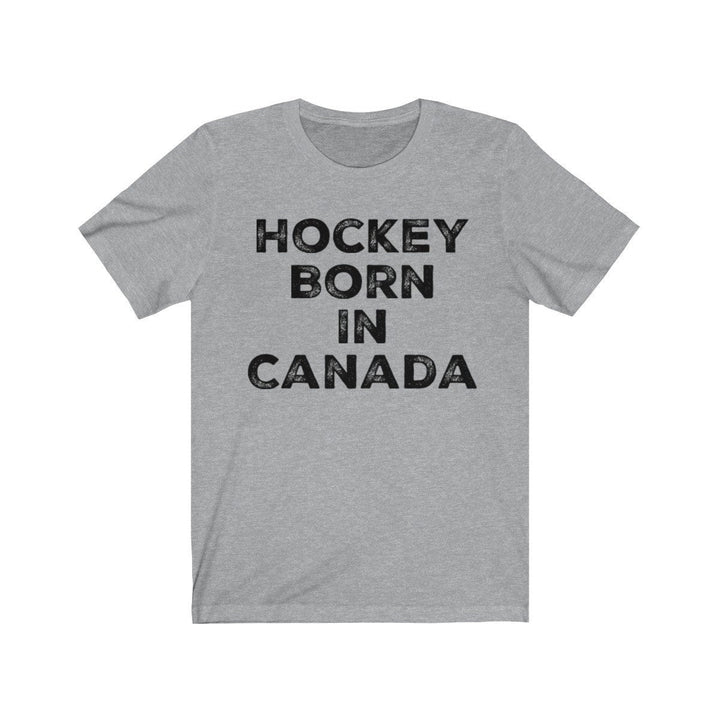 Hockey Born in Canada T Shirt Unisex Jersey Short Sleeve Tee Love of Hockey Canadian Pride Birthplace of Hockey Image 2