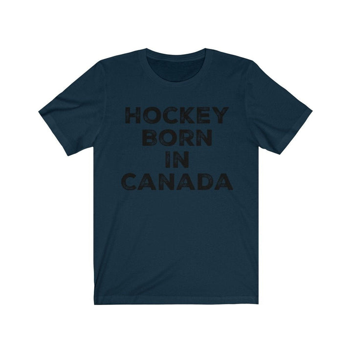 Hockey Born in Canada T Shirt Unisex Jersey Short Sleeve Tee Love of Hockey Canadian Pride Birthplace of Hockey Image 4