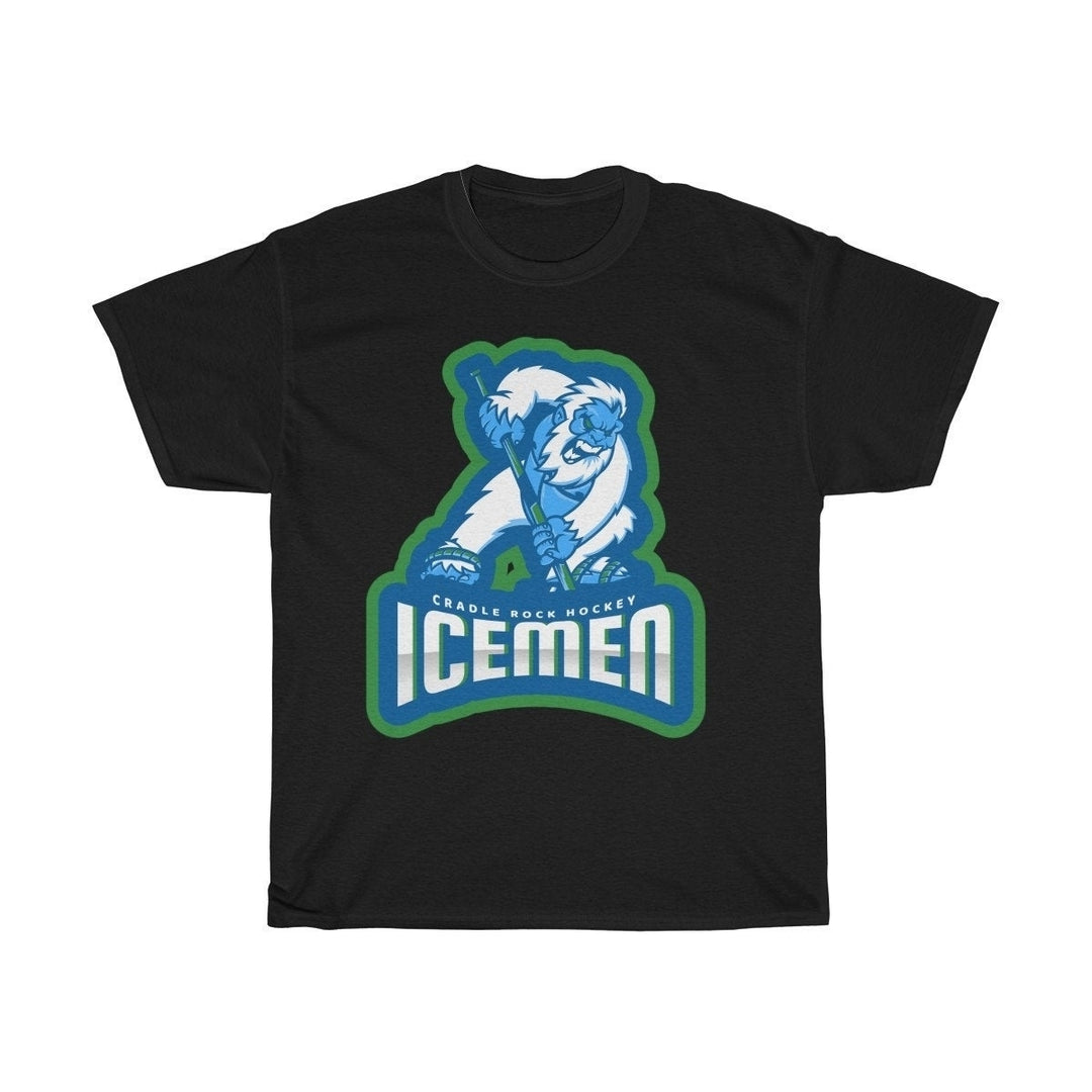 Hockey T Shirt Cradle Rock Icemen Hockey Team Player Unisex Heavy Cotton Tee Image 4