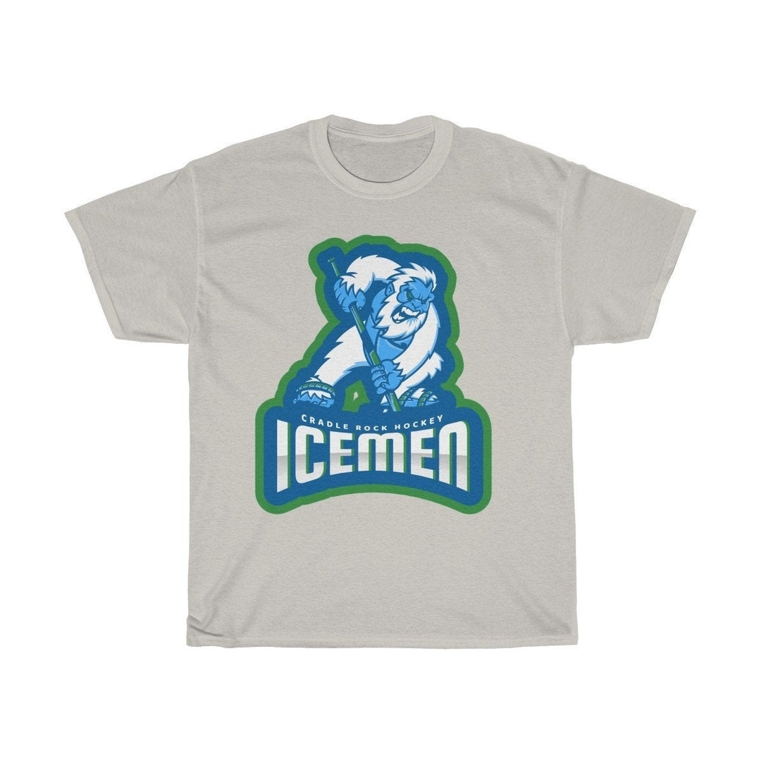 Hockey T Shirt Cradle Rock Icemen Hockey Team Player Unisex Heavy Cotton Tee Image 6