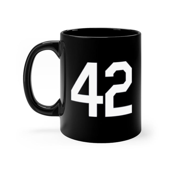 The Ultimate Coffee Cup Black mug 11oz Baseball Mug Honoring Famous Number 42 Image 2