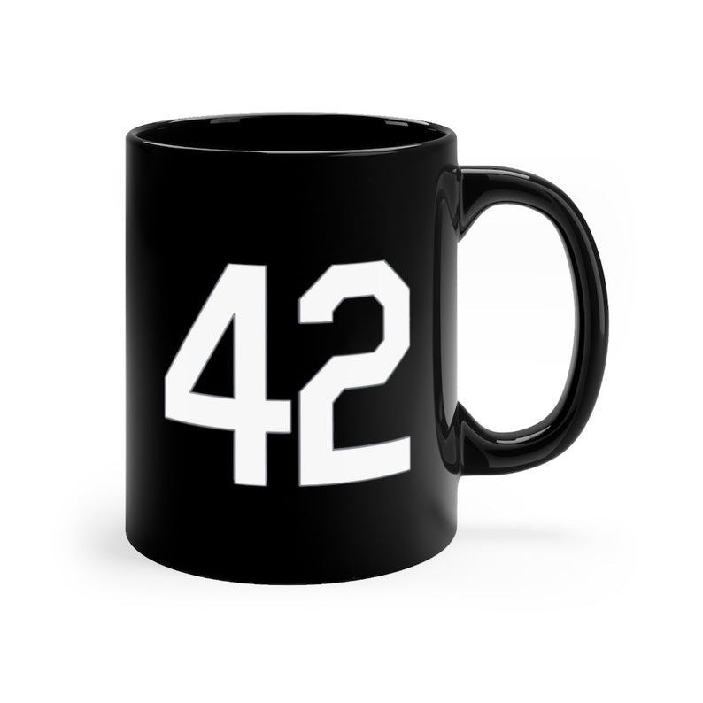 The Ultimate Coffee Cup Black mug 11oz Baseball Mug Honoring Famous Number 42 Image 4