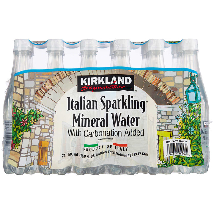 Kirkland Signature Italian Sparkling Mineral Water, 16.9 fl oz, 24-count Image 1