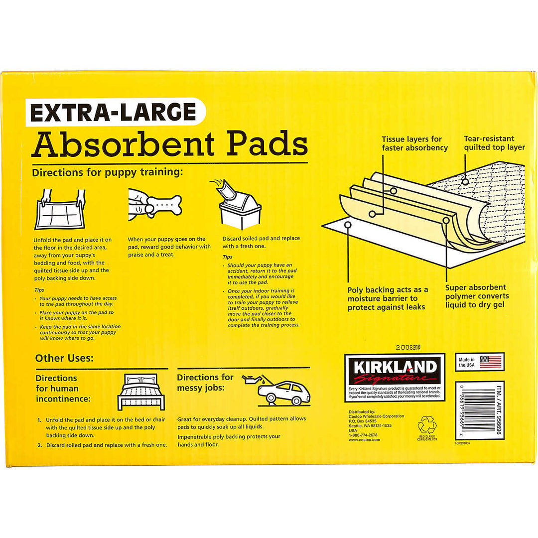 Kirkland Signature Extra-Large Absorbent Pads 30 in L X 23 in W 100-count Image 2