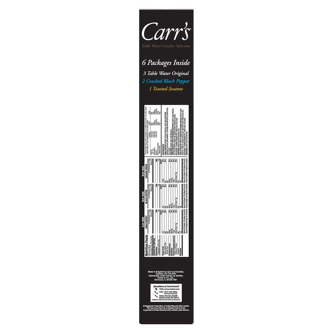 Carrs Table Water CrackersVariety Pack6-count Image 2