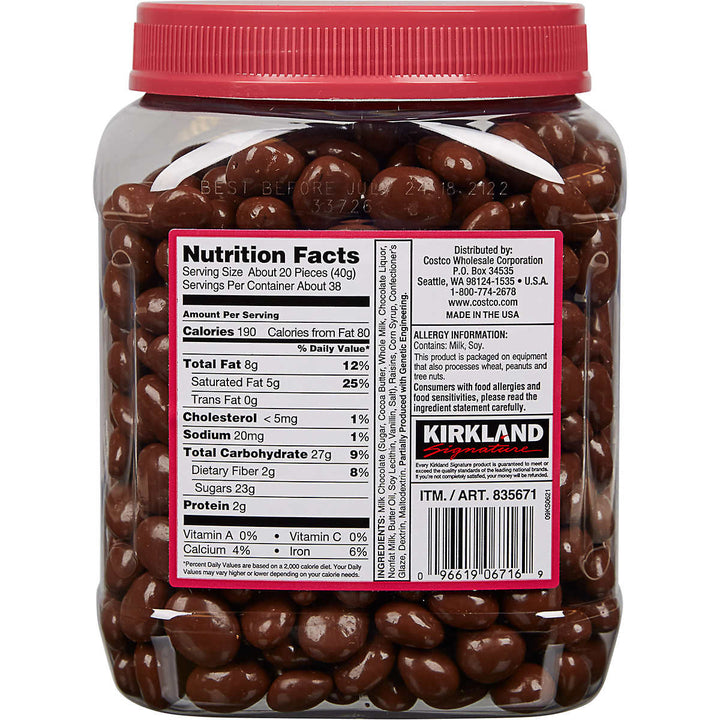 Kirkland Signature Raisins Milk Chocolate 3.4 Pounds Image 2