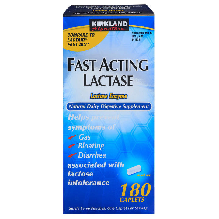 Kirkland Signature Fast Acting Lactase180 Caplets Image 1