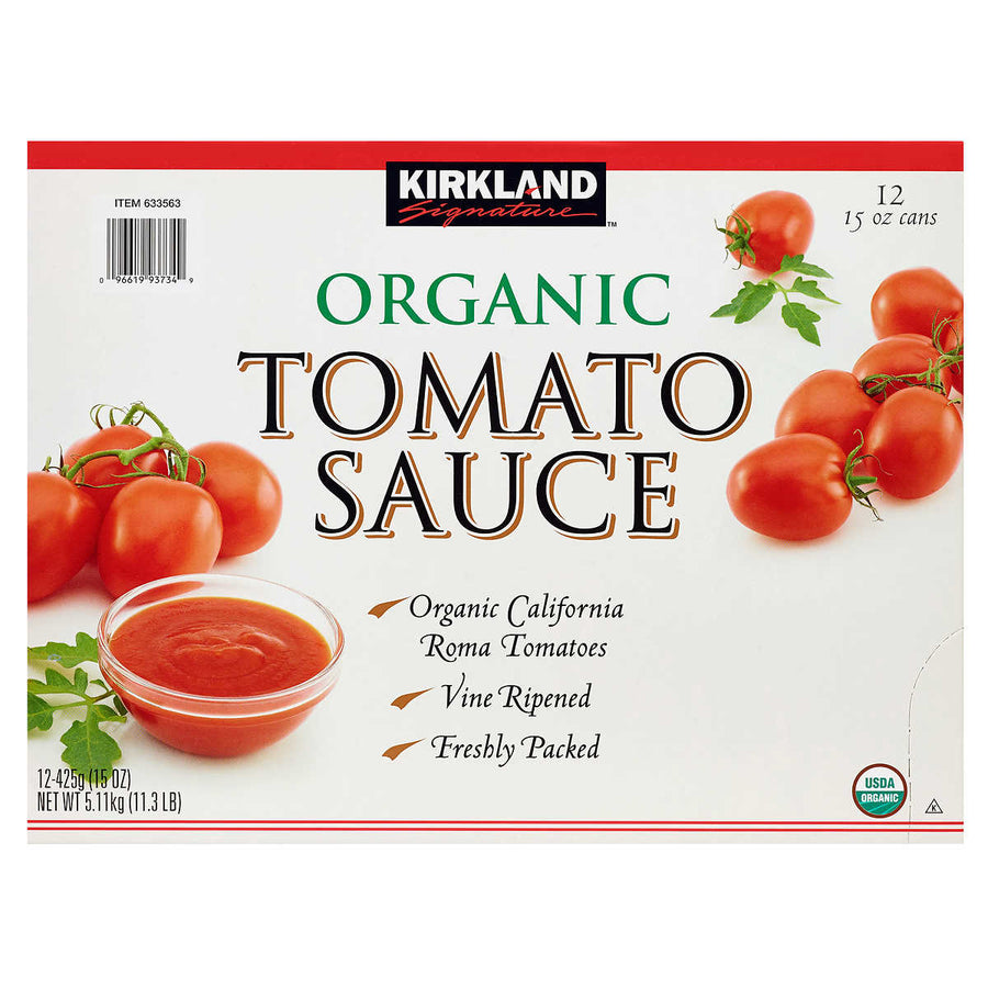 Kirkland Signature Organic Tomato Sauce15 Ounce (12 Count) Image 1