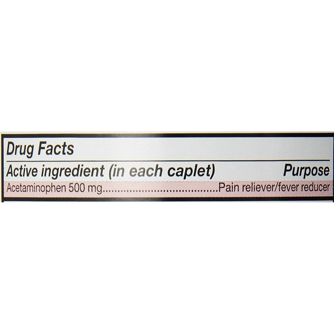 Kirkland Signature Extra Strength Acetaminophen 500 mg.1,000 Caplets Image 4