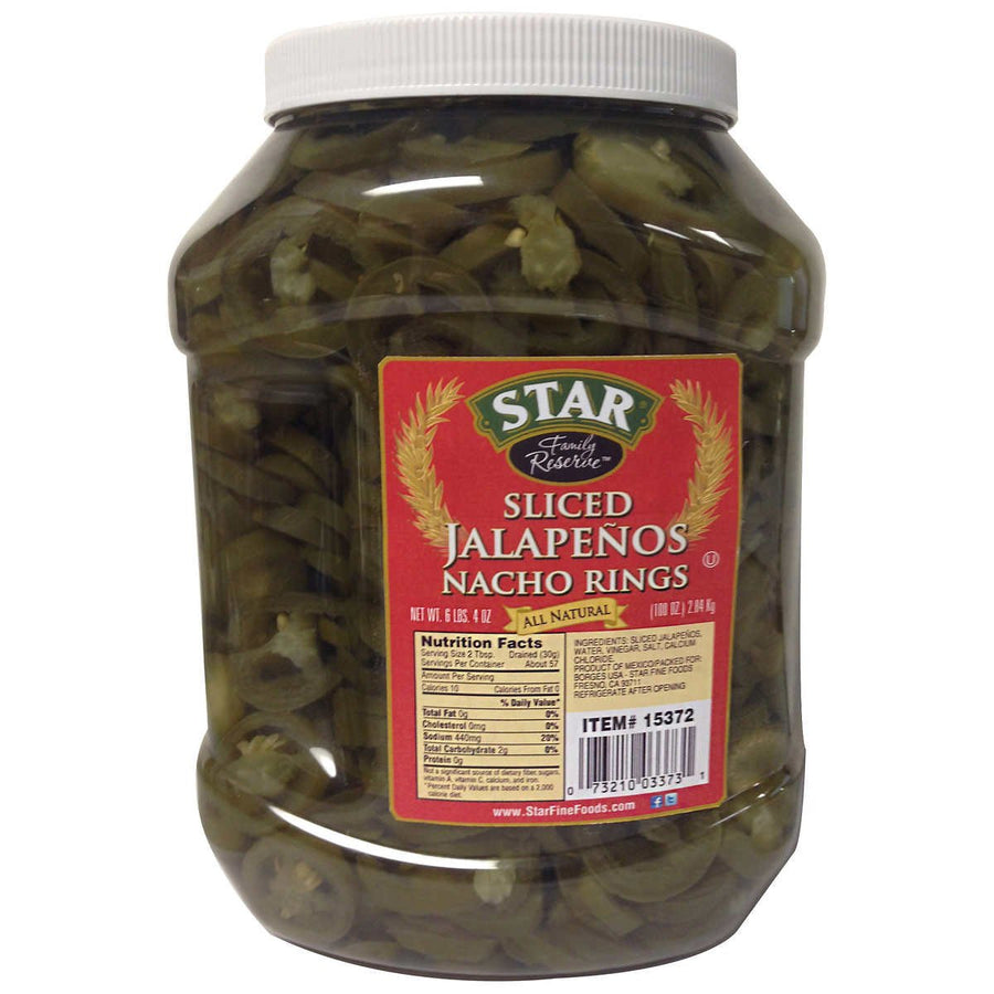 Star Sliced Jalapenos Nacho Rings6 lbs 4 oz Image 1