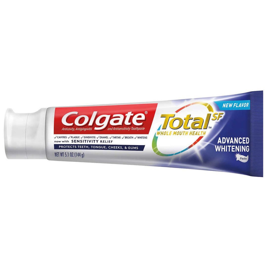 Colgate Total SF Advanced Whitening Toothpaste 6.4 Ounce (Pack of 5) Image 3