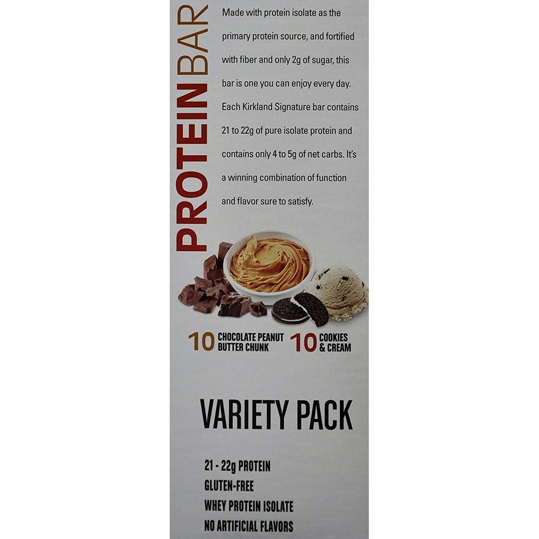 Kirkland Signature Protein Bars Chocolate P.B. Chunk/Cookies and Cream20-2.12 Oz Image 2