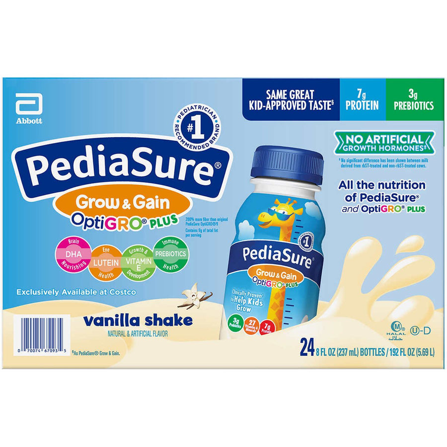 PediaSure Grow and Gain OptiGRO Shake Vanilla 8 Fluid Ounce (Pack of 24) Image 1