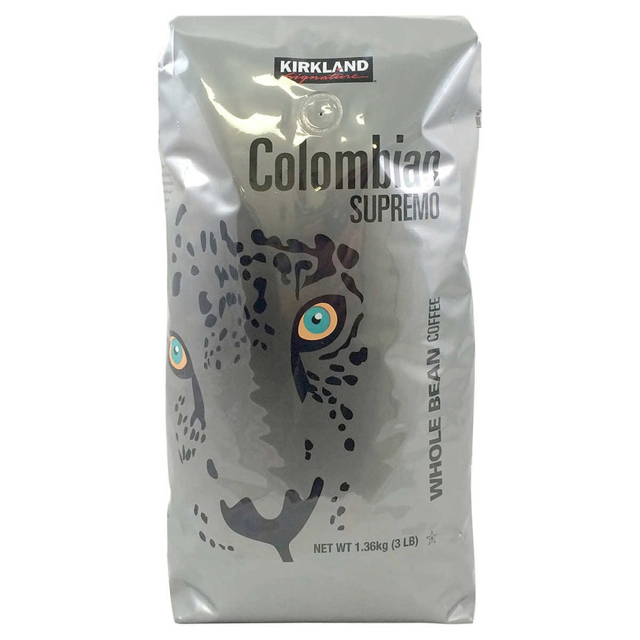 Kirkland Signature Colombian Supremo Coffee Whole Bean 3 Pounds Image 1