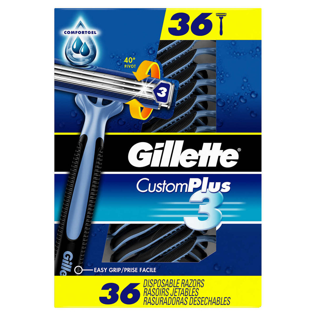 Gillette Custom Plus3 Disposable Razors36-count Image 1