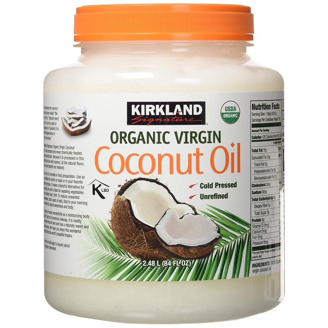Kirkland Signature Organic Virgin Coconut Oil, 84 fl oz Image 1