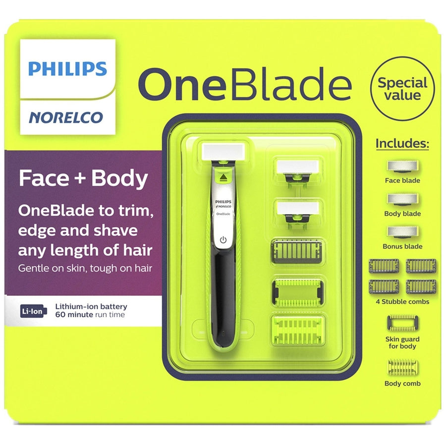 Philips Norelco OneBlade Face + Body Electric Trimmer and Shaver Image 1