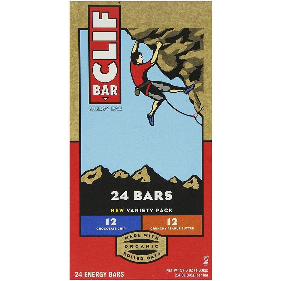 Clif Bar Variety PackChocolate ChipCrunchy Peanut Butter (2.4 oz.24 Count) Image 1