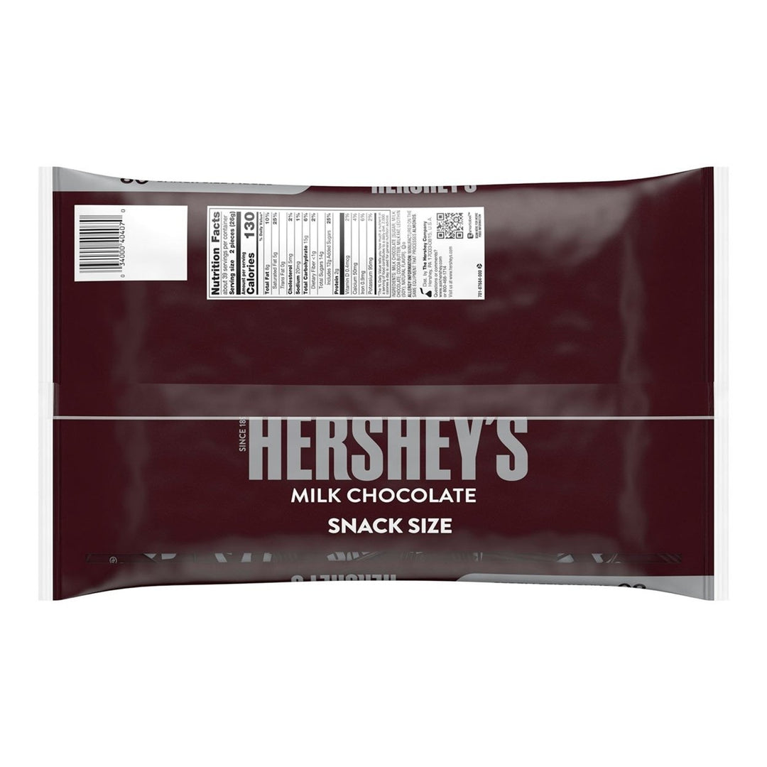 Hersheys Milk Chocolate Snack Size Bars (36 Ounce 80 Count) Image 4