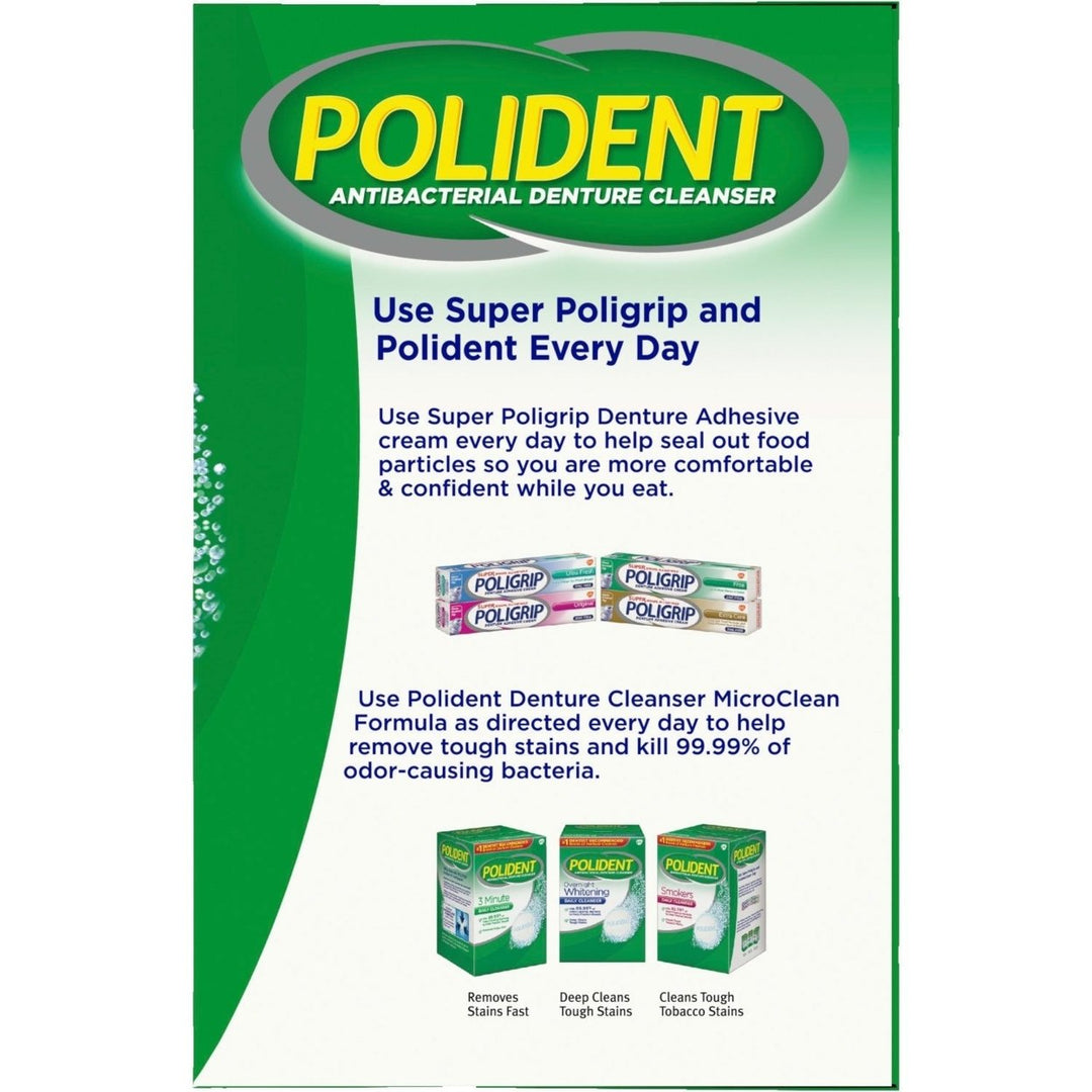 Polident 3-Min Mint Antibacterial Denture Cleanser Effervescent Tabs (240 ct.) Image 3