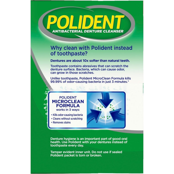 Polident 3-Min Mint Antibacterial Denture Cleanser Effervescent Tabs (240 ct.) Image 4