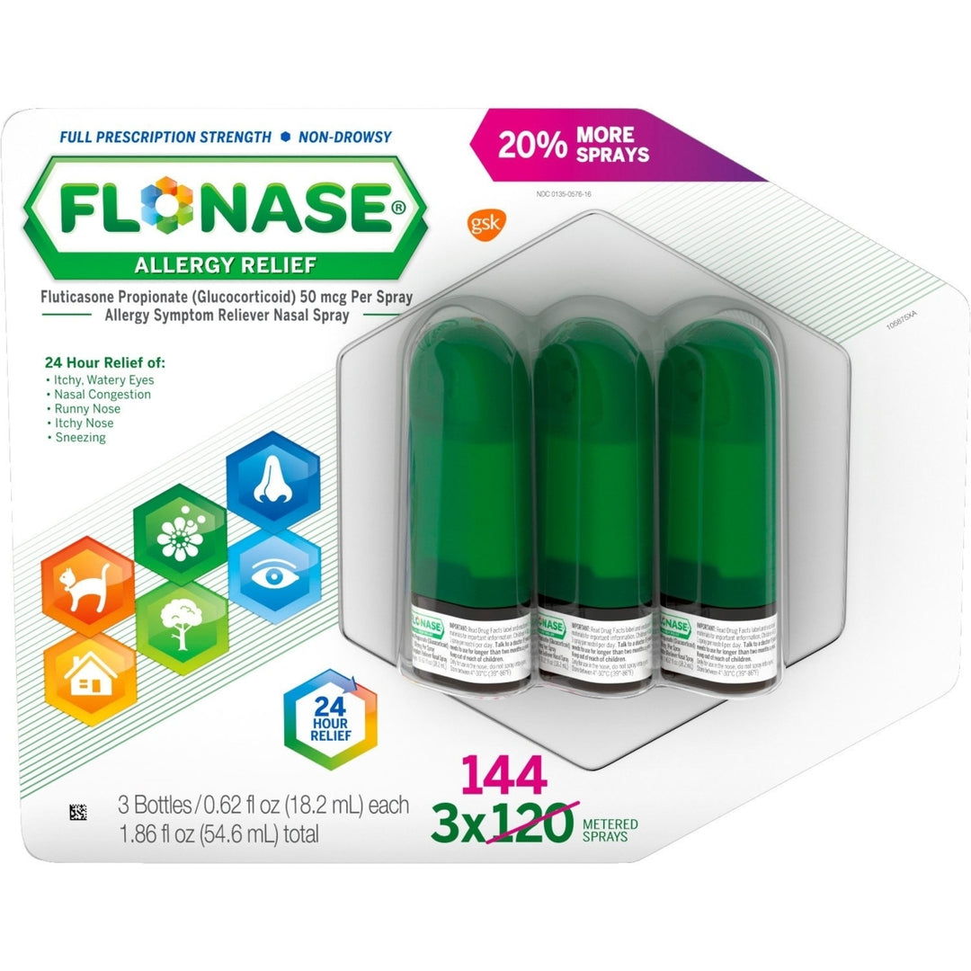 FLONASE Allergy Relief Nasal Spray (144 sprays per bottle3 Count) Image 1