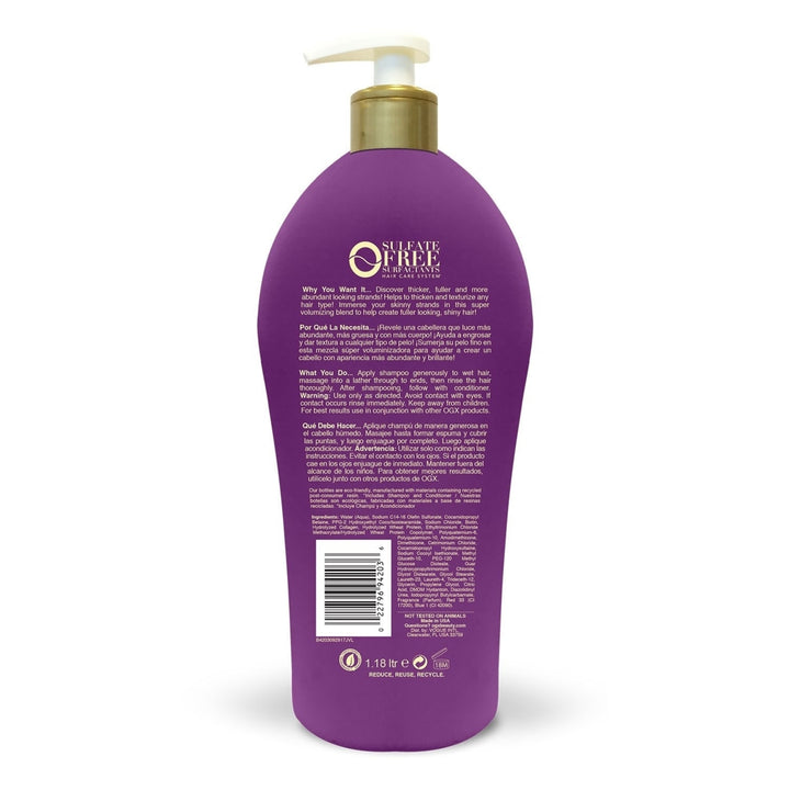 OGX Thick and Full + Biotin and Collagen Shampoo (40 Fluid Ounce) Image 2