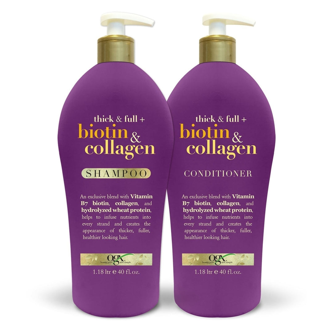 OGX Thick and Full + Biotin and Collagen Shampoo (40 Fluid Ounce) Image 3