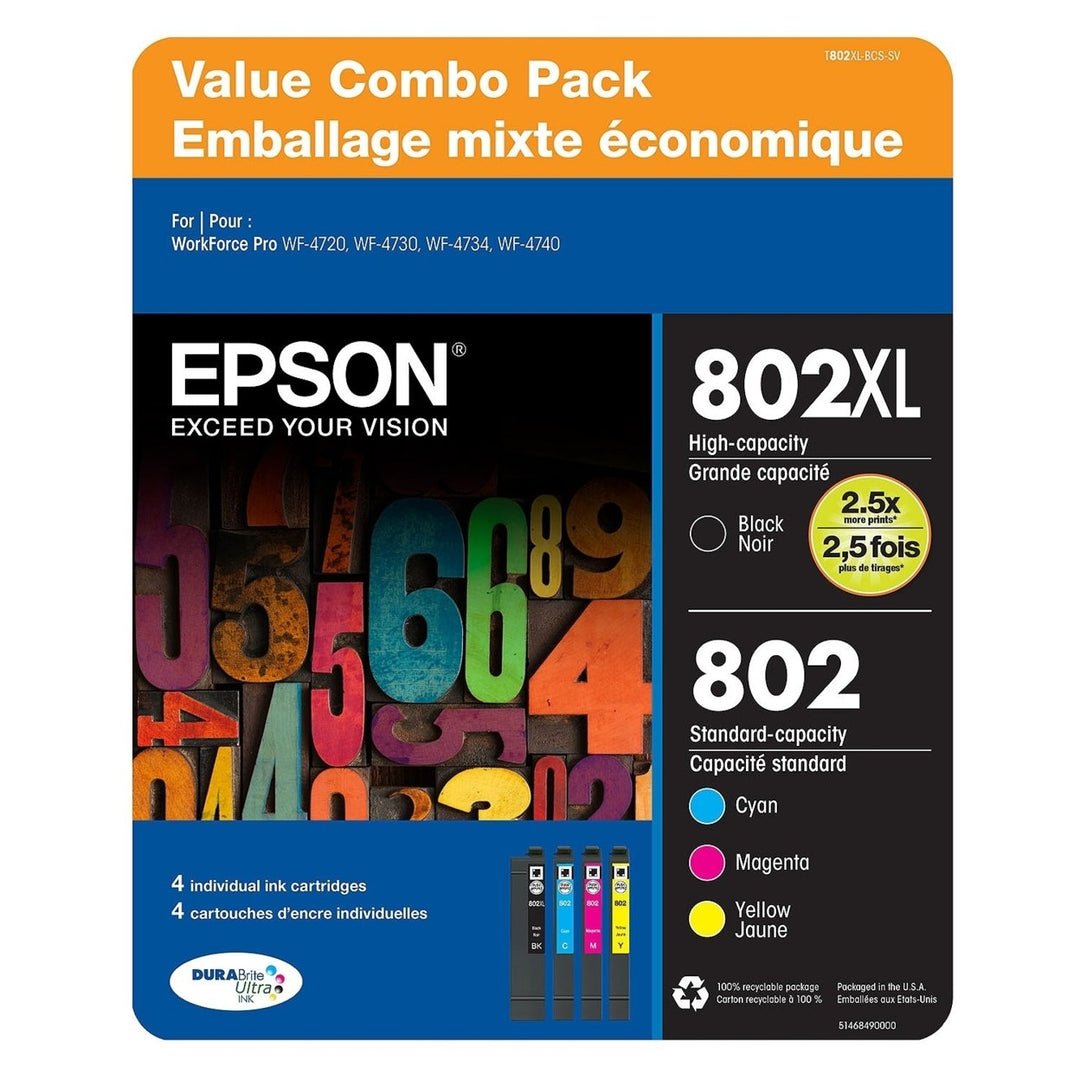 Epson DURABrite Ultra 802 Ink Value Club Pack Image 1