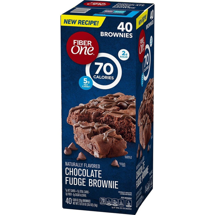 Fiber One Brownies Chocolate Fudge 70 Calories (40 Count) Image 1