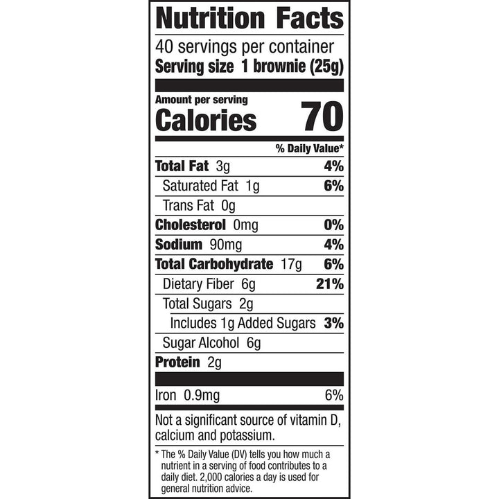 Fiber One Brownies Chocolate Fudge 70 Calories (40 Count) Image 3